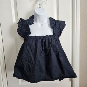 Monica Nera‎ Georgia Top  Navy Blue Womens Medium